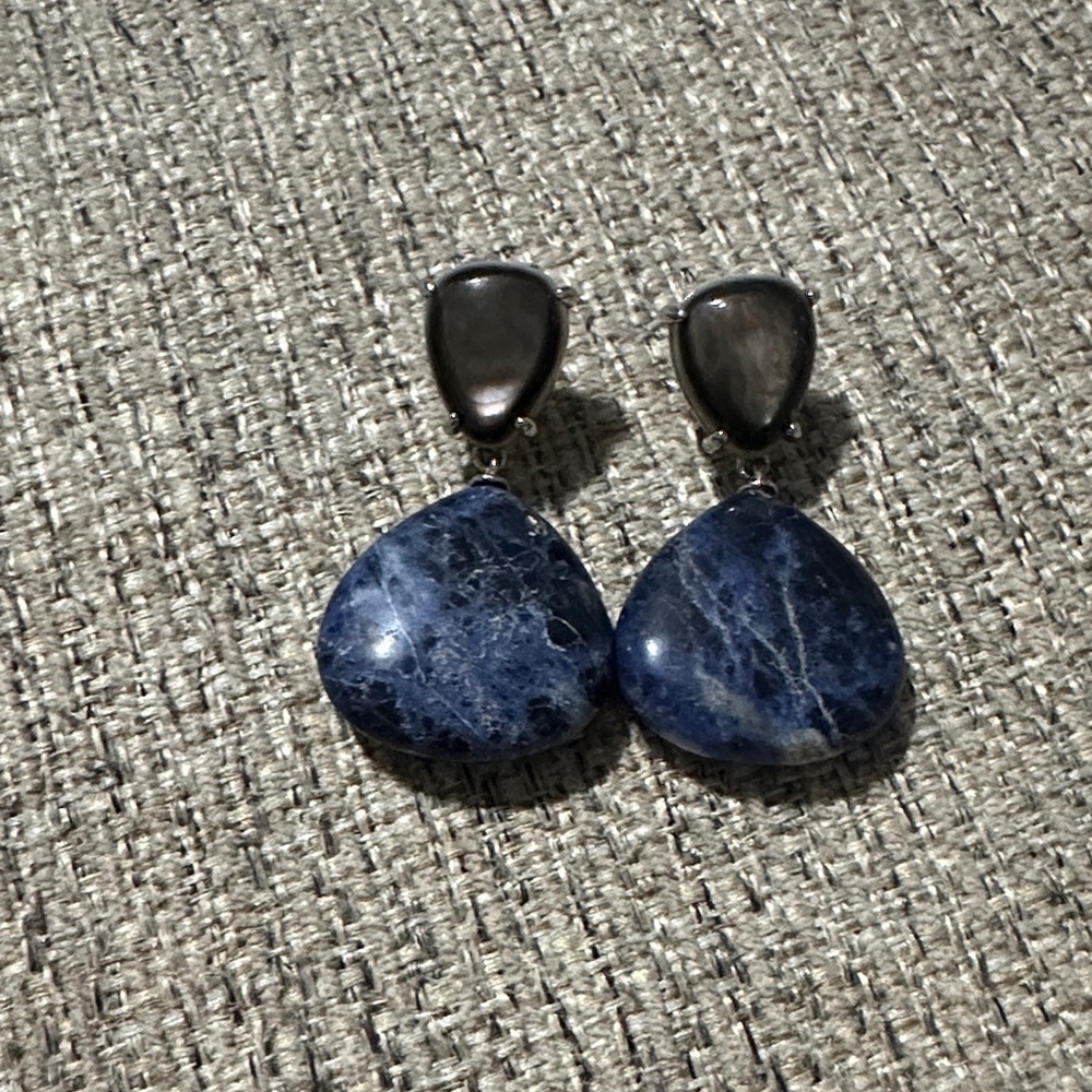 925 Lapis Lazuli Teardrop Earrings